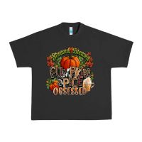 Pigment Black Stressed blessed pumpkin spice obsessed Fall Urban Heavy Tee - NancyCooperArtShop