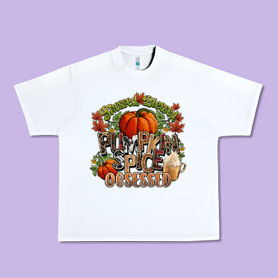 Stressed Blessed Pumpkin Spice Obsessed Fall Urban Heavy Tee Designed By Nancycooperartshop