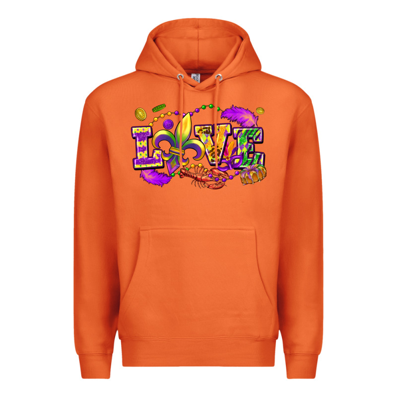 Love Mardi Gras Premium Hoodie by FaDigitalArtStudio | Teevron