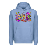Colony Blue love mardi gras Premium Hoodie - FaDigitalArtStudio