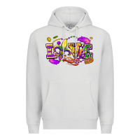 Dove Grey love mardi gras Premium Hoodie - FaDigitalArtStudio