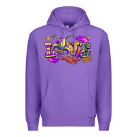 Purple love mardi gras Premium Hoodie - FaDigitalArtStudio