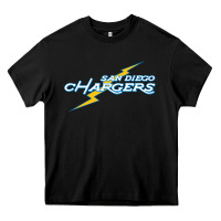 Black vintage styled san diego chargers Heavy Core Tee - lanVoArt