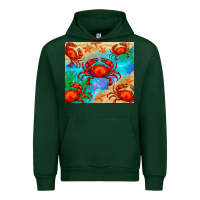 Forest Green crab Urban Hoodie - BarkalooDesign