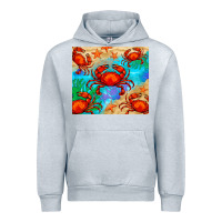 Heather Grey crab Urban Hoodie - BarkalooDesign