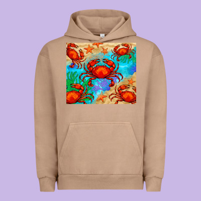 Crab Urban Hoodie Designed By Barkaloodesign