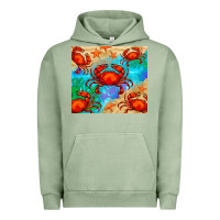 Pigment Oil Green crab Urban Hoodie - BarkalooDesign