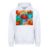 White crab Urban Hoodie - BarkalooDesign