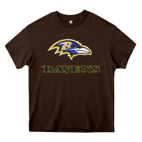 Chocolate Brown the ravens teams Heavy Core Tee - lanVoArt