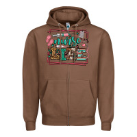 Chestnut Nurse life leopard frame Zipper Hoodie - LillyAllenDesigns
