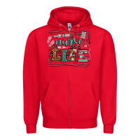 Red Nurse life leopard frame Zipper Hoodie - LillyAllenDesigns