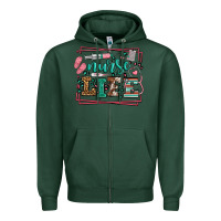 Sports Green Nurse life leopard frame Zipper Hoodie - LillyAllenDesigns