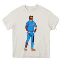 Cream bryce harper powder blue Heavy Core Tee - lanVoArt