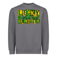 Storm Lucky and blessed St. Patricks Day Heavyweight Sweatshirt - FaDigitalArtStudio