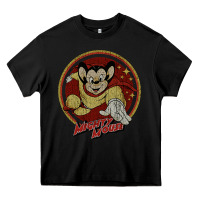 Black distressed mighty Heavy Core Tee - lanVoArt