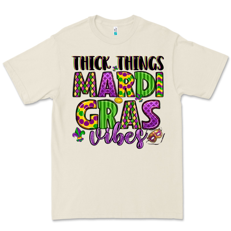 Thick Things Mardi Gras Vibes Premium Tee by LillyAllenDesigns | Teevron