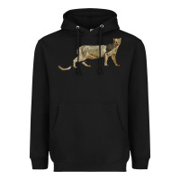 Black Jaguarundi Heavyweight Hoodie - LillyAllenDesigns