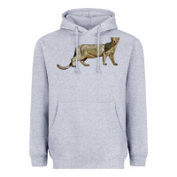 Heather Grey Jaguarundi Heavyweight Hoodie - LillyAllenDesigns