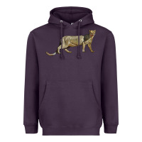 Plum Jaguarundi Heavyweight Hoodie - LillyAllenDesigns