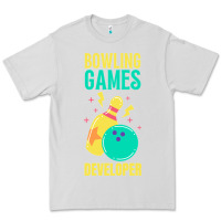 Dove Grey Bowling Games Developer Premium Tee - lanVoArt