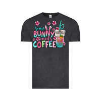 Vintage Black some bunny needs coffee easter Vintage Tee - Jasminsmagicworld