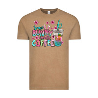 Some Bunny Needs Coffee Easter Vintage Tee | Teevron