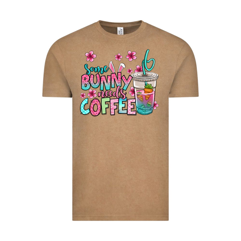 Some Bunny Needs Coffee Easter Vintage Tee by Jasminsmagicworld | Teevron