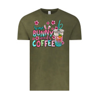 Vintage Olive some bunny needs coffee easter Vintage Tee - Jasminsmagicworld