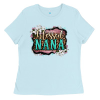 Baby Blue blessed nana Ladies Tee - LillyAllenDesigns