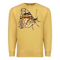 Antique Gold Painted Lady Butterfly Premium Sweatshirt - LillyAllenDesigns