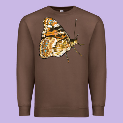 Painted Lady Butterfly Premium Sweatshirt Designed By Lillyallendesigns