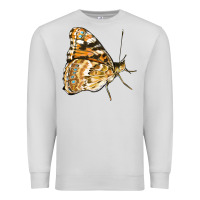 Dove Grey Painted Lady Butterfly Premium Sweatshirt - LillyAllenDesigns
