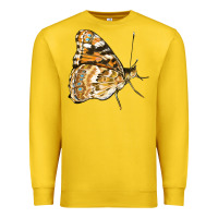 Lemon Painted Lady Butterfly Premium Sweatshirt - LillyAllenDesigns