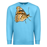 Ocean Blue Painted Lady Butterfly Premium Sweatshirt - LillyAllenDesigns