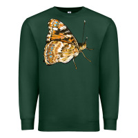 Sports Green Painted Lady Butterfly Premium Sweatshirt - LillyAllenDesigns