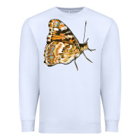 White Painted Lady Butterfly Premium Sweatshirt - LillyAllenDesigns