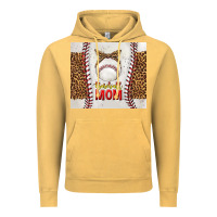 Vintage Mustard baseball mom with leopard tumbler tbs Vintage Hoodie - TumblerDesignByShophia