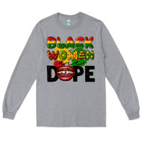 Heather Grey black woman are dope Long Sleeve Tee - CowGirlArtShop