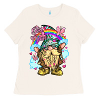 Bone best mom gnome rainbow clouds butterfly glitter Ladies Tee - LillyAllenDesigns