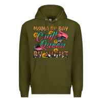 Army Green mama by day craft queen by night Premium Hoodie - RanaPortraitStore