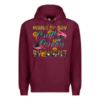 Burgundy mama by day craft queen by night Premium Hoodie - RanaPortraitStore