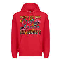 Red mama by day craft queen by night Premium Hoodie - RanaPortraitStore