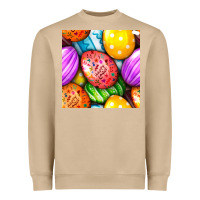Mushroom Happy Easter Eggs Seamless Pattern Heavyweight Sweatshirt - BundleAndBundleShop