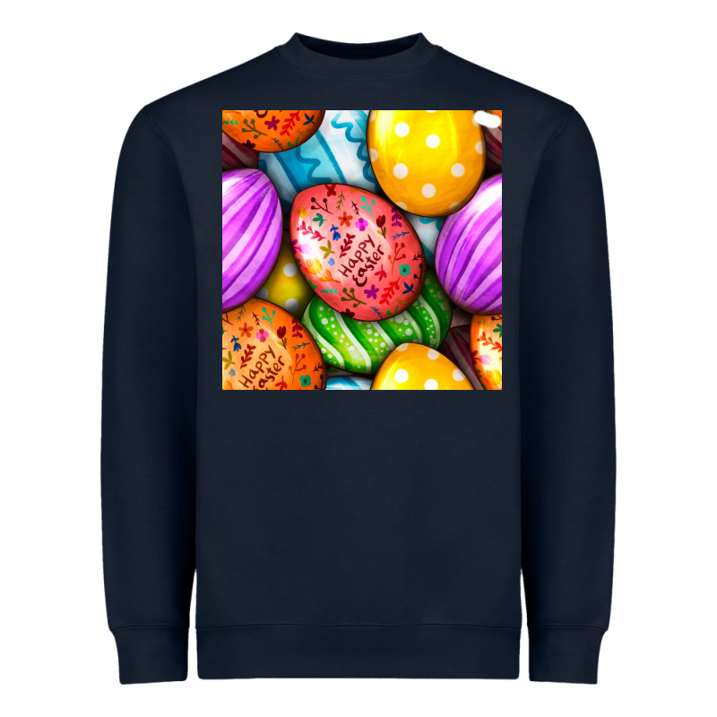 Happy Easter Eggs Seamless Pattern Heavyweight Sweatshirt by BundleAndBundleShop | Teevron