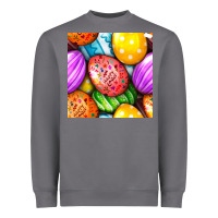 Storm Happy Easter Eggs Seamless Pattern Heavyweight Sweatshirt - BundleAndBundleShop