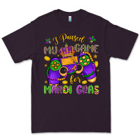 Plum i paused my game for mardi gras Premium Tee - LillyAllenDesigns