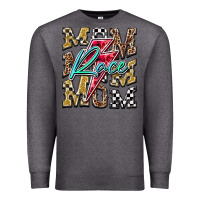 Charcoal Heather Mom Race Premium Sweatshirt - RacoonDesign