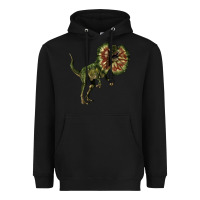 Black Dilophosaurus Heavyweight Hoodie - LillyAllenDesigns