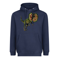Navy Dilophosaurus Heavyweight Hoodie - LillyAllenDesigns
