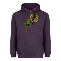 Plum Dilophosaurus Heavyweight Hoodie - LillyAllenDesigns